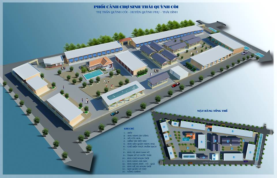 Bản vẽ chợ Quỳnh Côi mới Bản vẽ chợ Quỳnh Côi mới